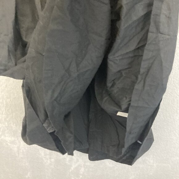 VINCE Smocked Black Sundress Womens Size 8 Lined Cotton V-Neck Empire Waist - Picture 7 of 11